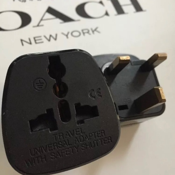 AC adapter Europe GOLD tips Travel charger outlet plug converter US to UK power - Picture 3 of 7
